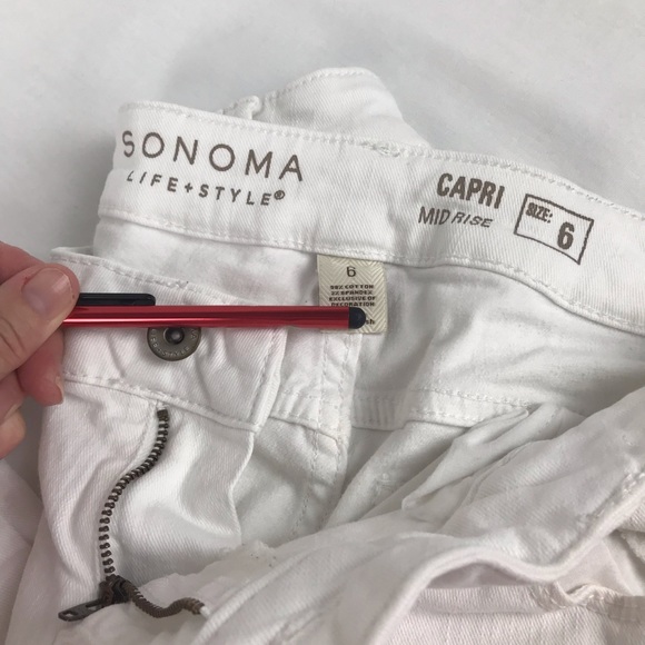 Sonoma White Denim Capris - Picture 4 of 6
